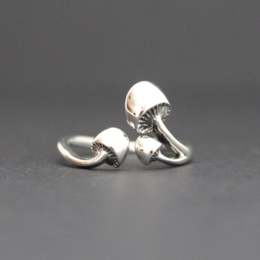 Mushroom Open Female Creative Simple Alloy Ring