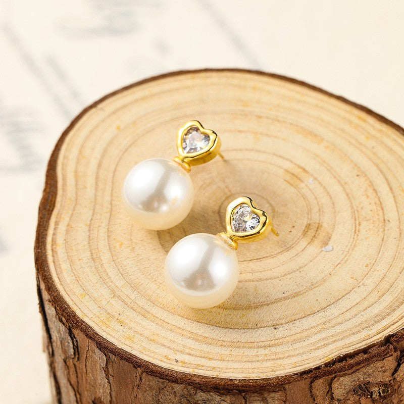 Fashion Water Drops Pearl Sweet Lady Style Earrings