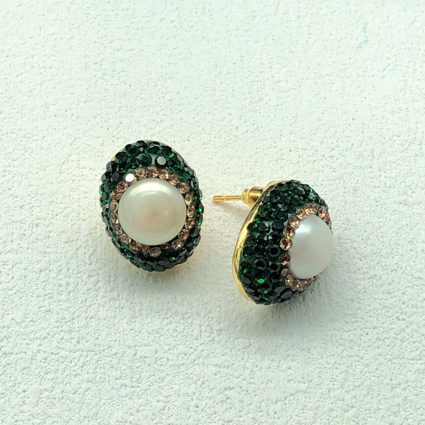 Pearl Green Czech Diamond Affordable Luxury Jewelry Set