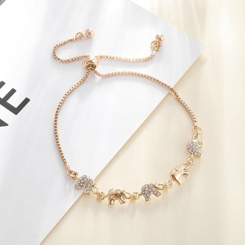 Women's Zircon Flower Korean Simple Design Personalized Bracelets