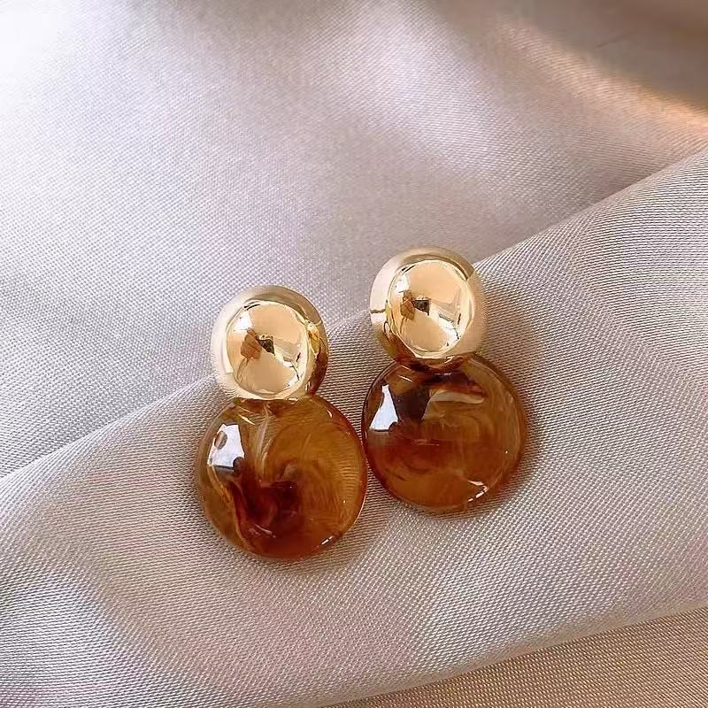 Women's Pair Cross Mirror Classic Fashion Simple Love Heart High-grade Earrings