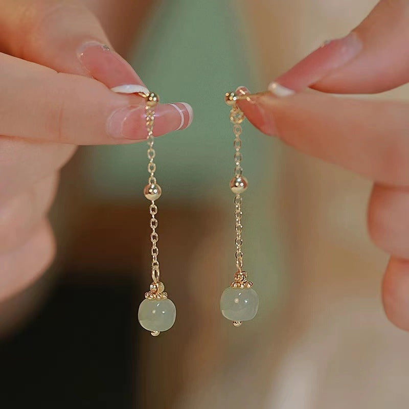 Women's Style Antique Eardrops Design Simple Sier Earrings