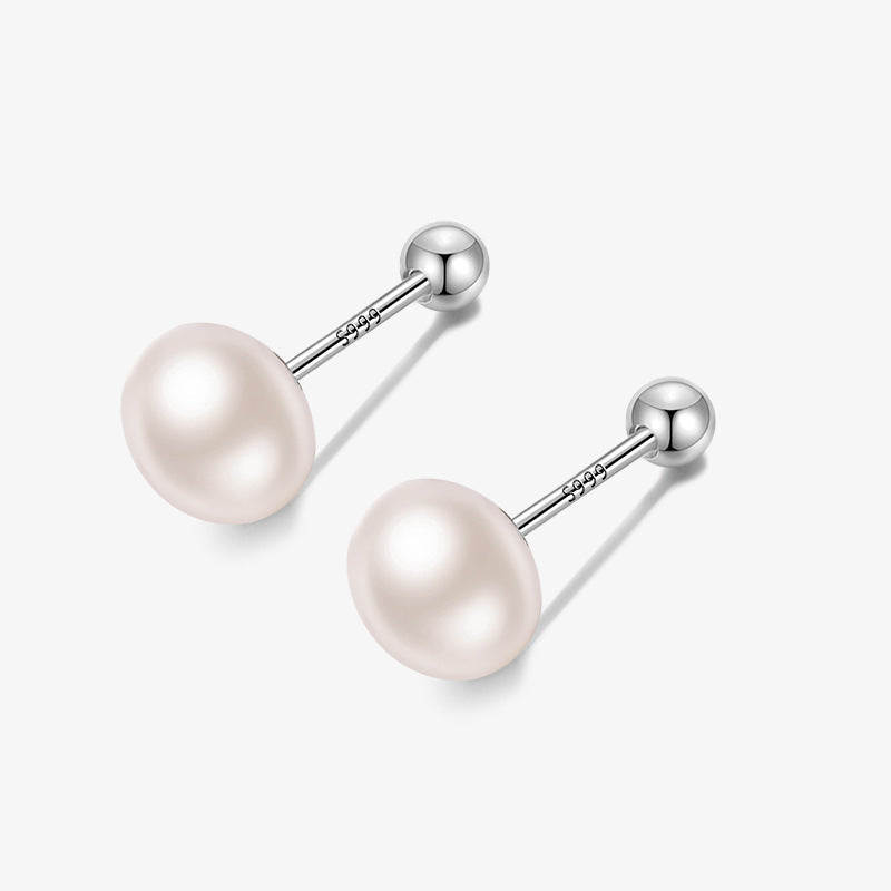 Women's Bao Sterling Sier Natural Freshwater Pearl Ear Simple Niche Earrings