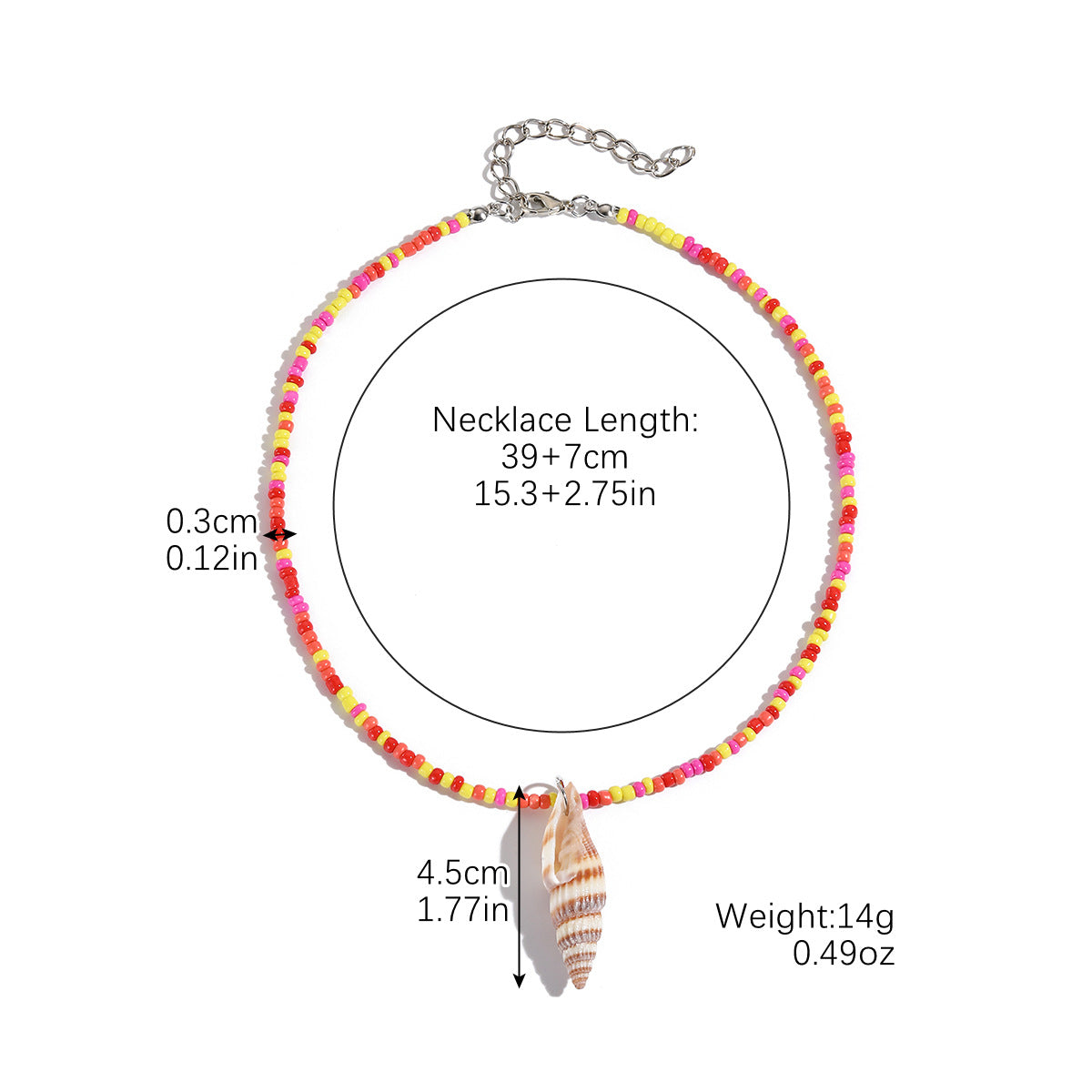 Summer Bohemian High-grade Beaded Shell Colorful Necklaces