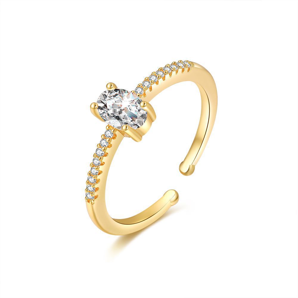 Women's Design Super Flash Zircon Big Diamond Cold Rings