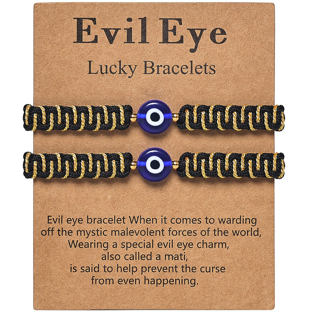 Handmade Woven Devil's Eye Jade Thread Fashion Unisex Bracelet