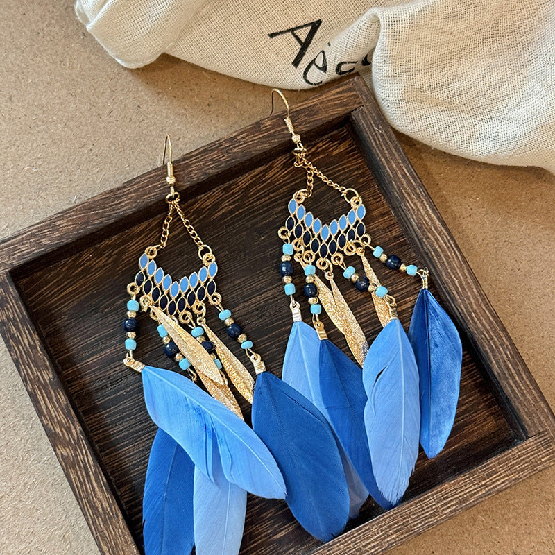 Women's Bohemian Style High-grade Ethnic Exaggerated Unique Earrings