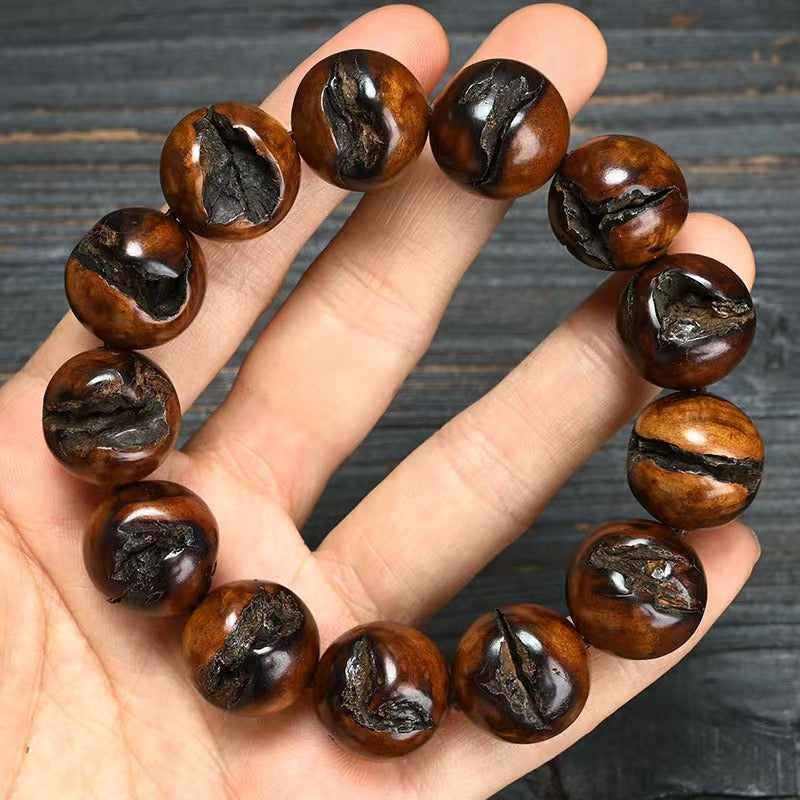 Men's Lightning Strike Jujube Tree Lei Jiao Wood Pattern Bracelet