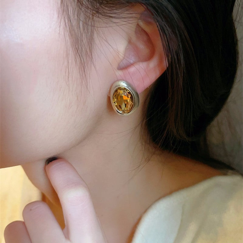 Design Irregular Brushed Cut Zircon Old Money Style Refined Grace Rings