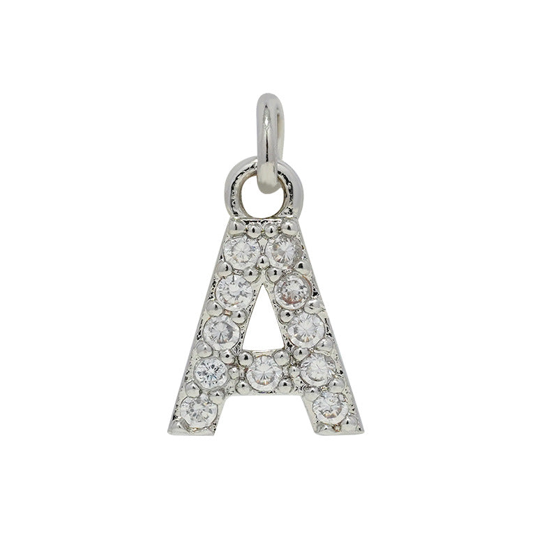 Letters Accessories Small English Zircon Eardrop Pendants