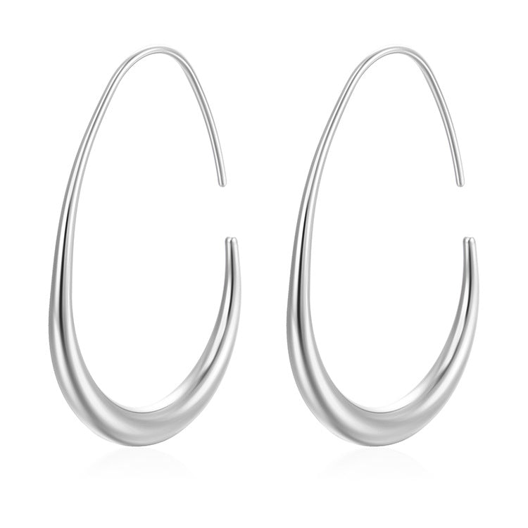 Women's Stainless Steel Water Drop High-grade Artistic Earrings