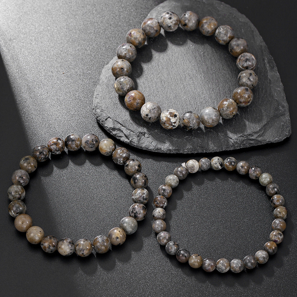 Men's Natural Flame Stone Beads Domineering Hip Bracelets