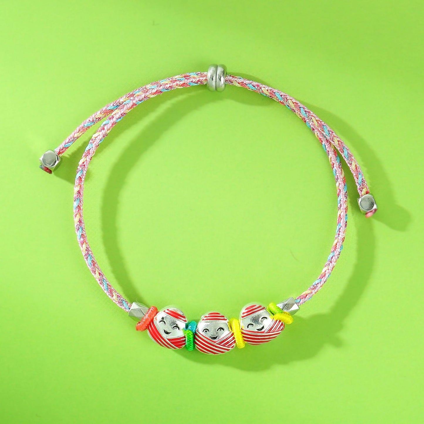Festival Colorful Rope Carrying Strap Cartoon Small Bracelet