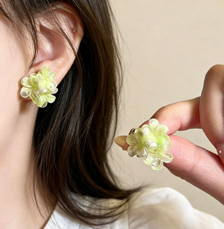 Women's Minority Design Fashionable Flower Light Luxury High-grade Temperament Earrings