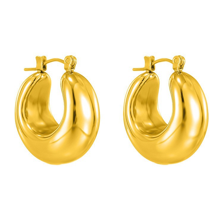 Simple Texture Oval Temperament Entry Lux High Rings