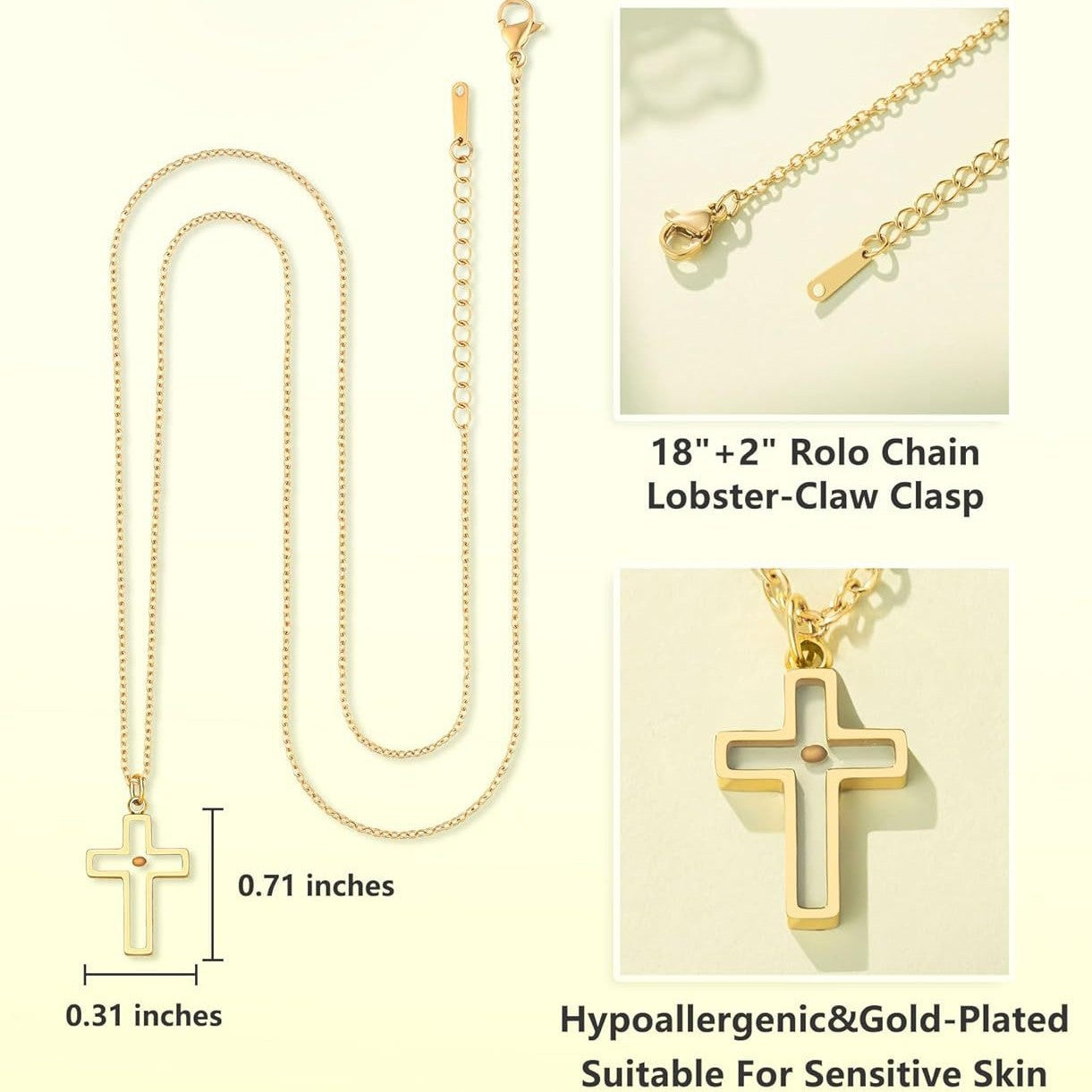Fashion Cabbage Seed Oval Stainless Steel Necklaces
