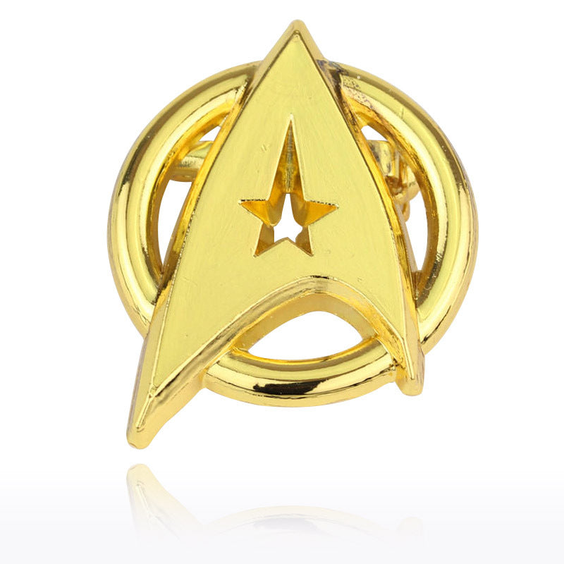 Messenger A- Line Logo Palm-shaped Brooch Brooches