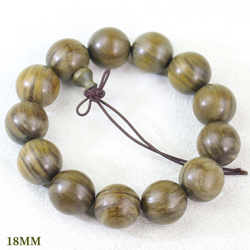 Women's & Men's Sandalwood Submerged Old Materials Beads Chinese Bracelet