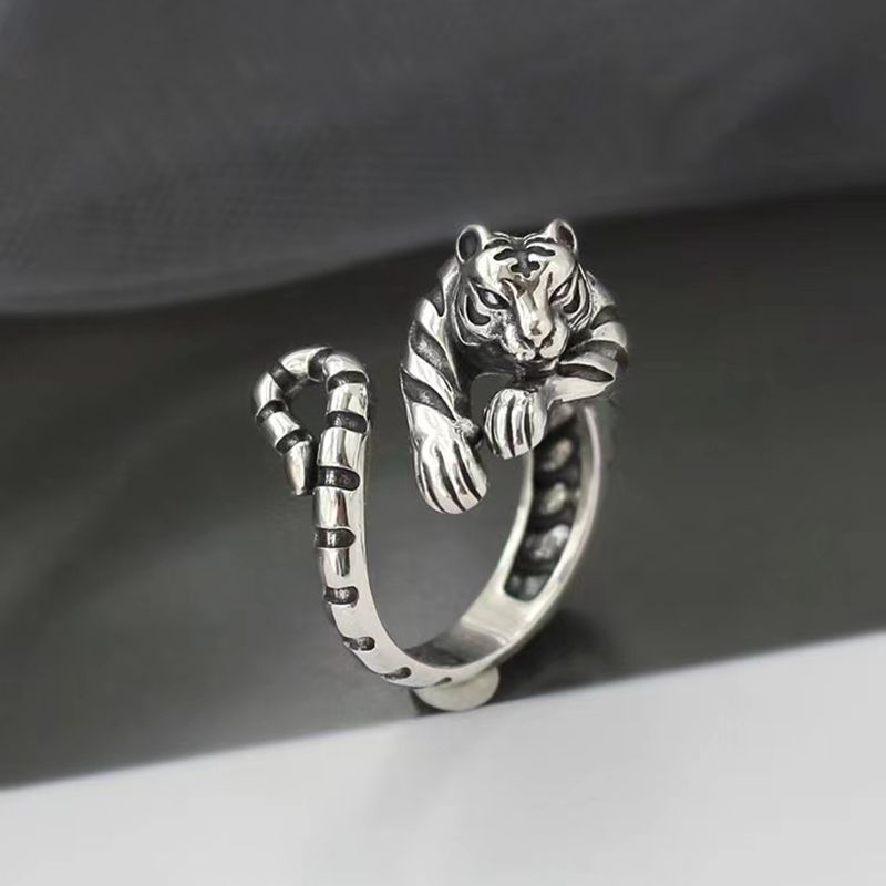 Men's Open National Fashion Personality Retro Zodiac Rings