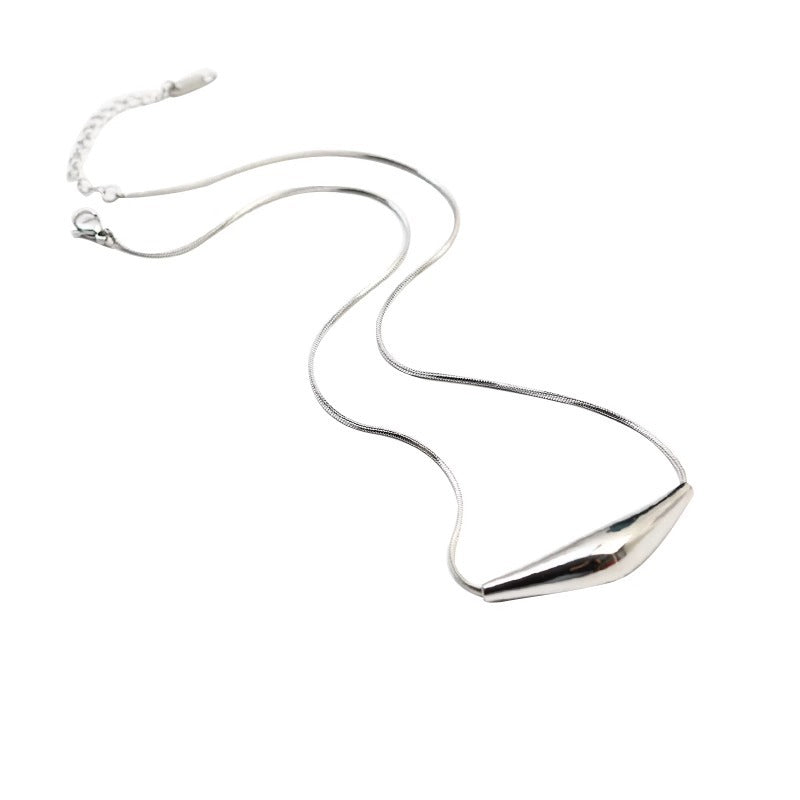 Women's Elbow Design Titanium Steel Gold Plated Necklaces