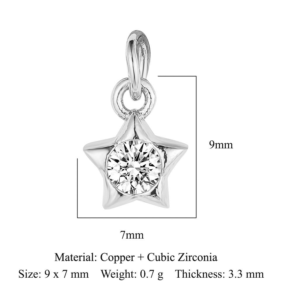 Elephant Eyes Copper Zircon Ornament Accessories Star Moon Pendants