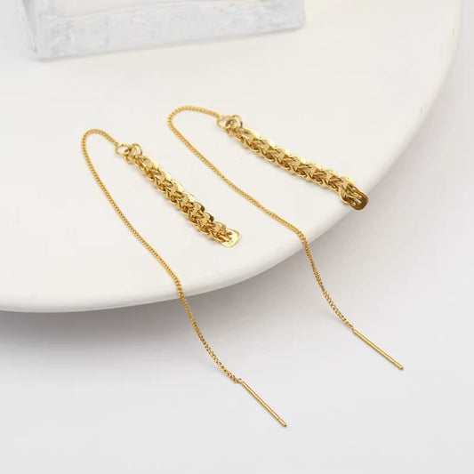 Women's Korean Style Long Fringe Phoenix Tail Light Ear Line