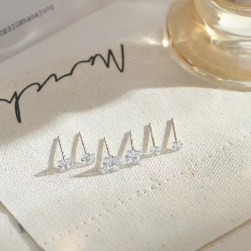 Women's Zircon For Simple Graceful Petite Raise Earrings