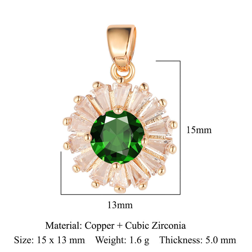 Lucky Tree Copper Zircon Fishtail Butterfly Ornament Accessories Water Pendants