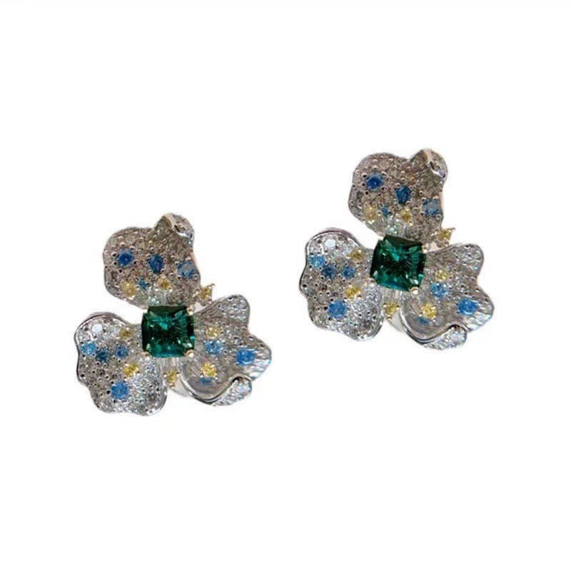 Flower Female Open Design Light Luxury Ring