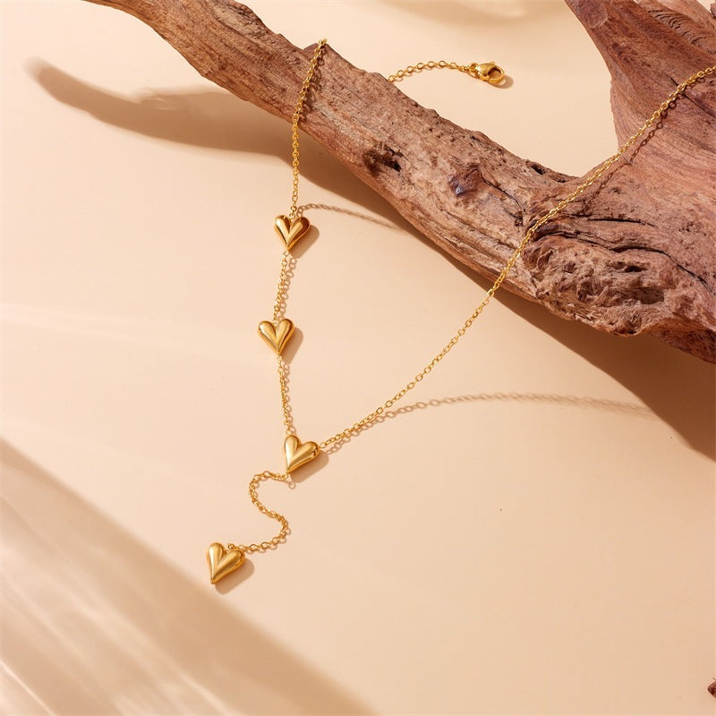 Women's Stainless Steel Small Heart High-grade Light Luxury Minority Necklace