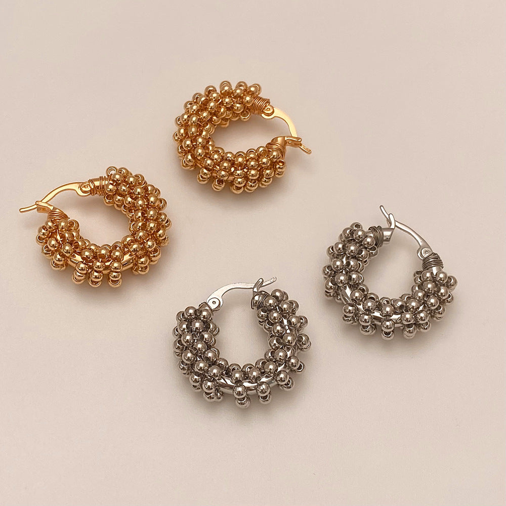 Style Hoop Female Light Luxury Minority High Sense Design Earrings