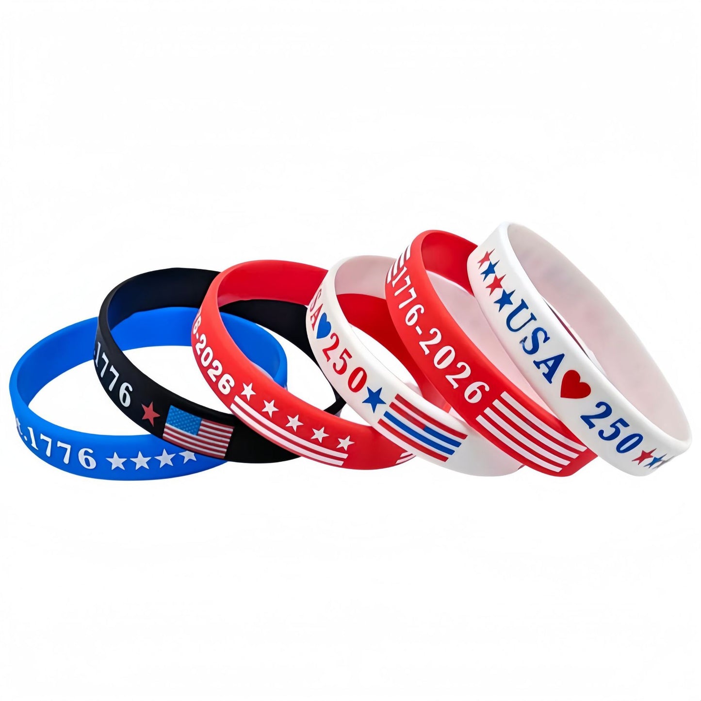 Independence Day Silicone Flag Week Commemorative Party Printing Color Bracelet