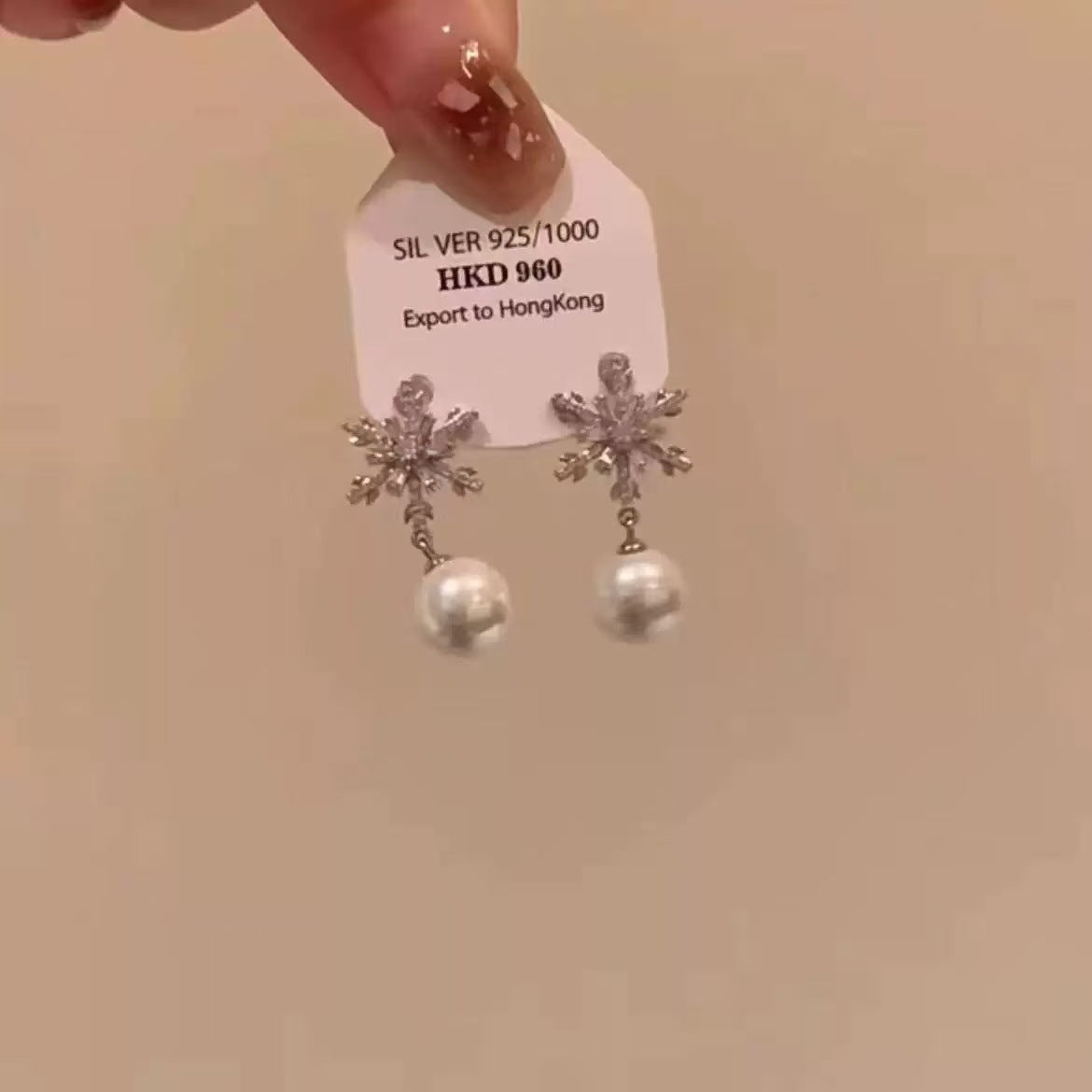 Luxury Pearl Water Drop Niche High Sense Temperament Fashion Earrings