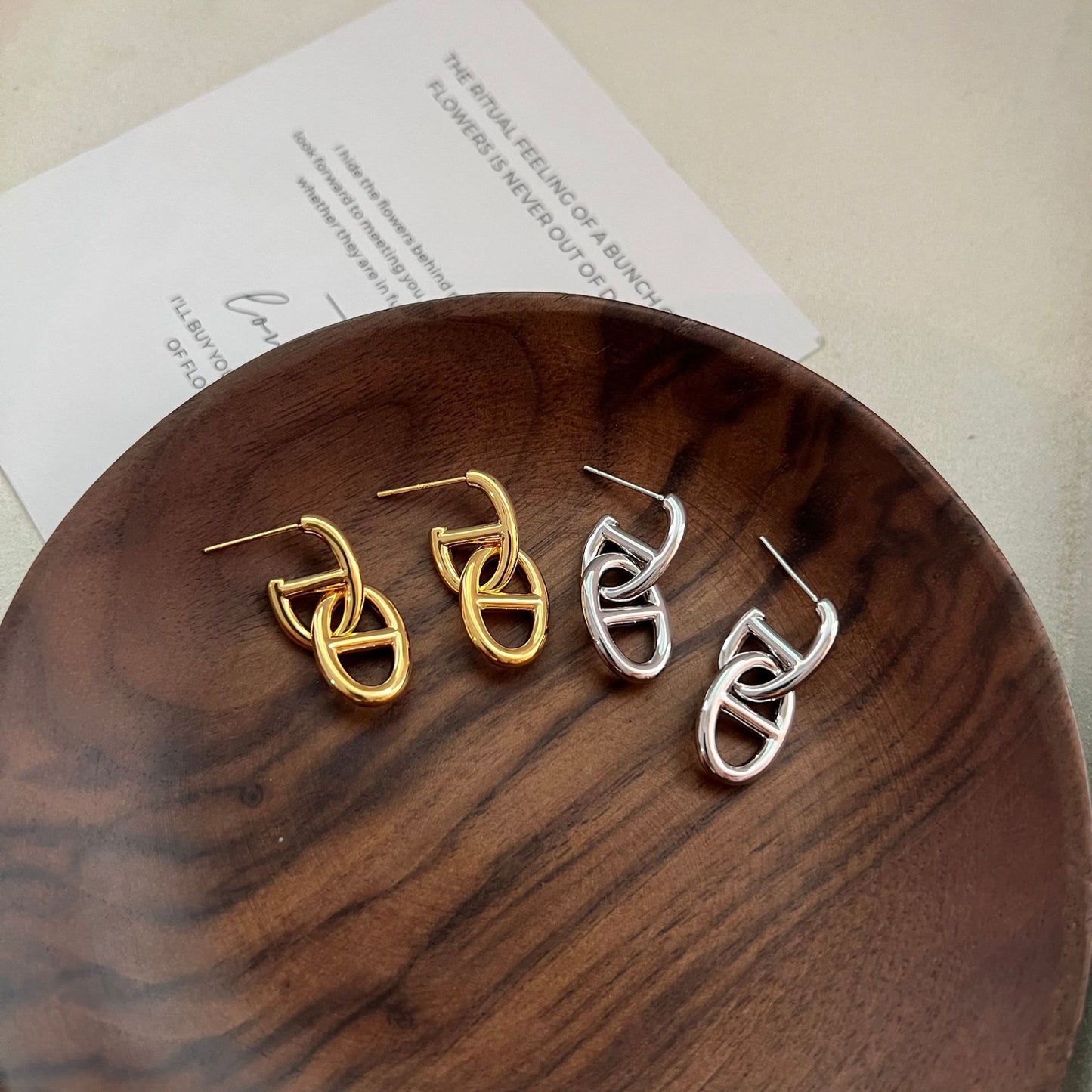 Needle Minimalist Geometric Metal Cold Style Niche Design Earrings