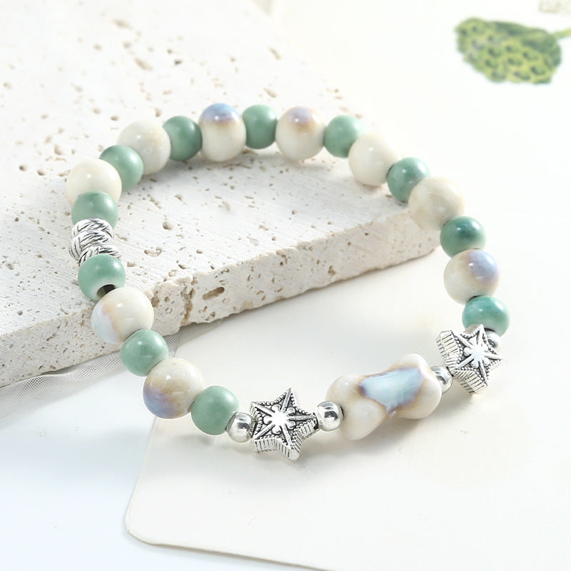 Women's Style Ceramic National Fashion Summer Minority Beaded Night Market Bracelet