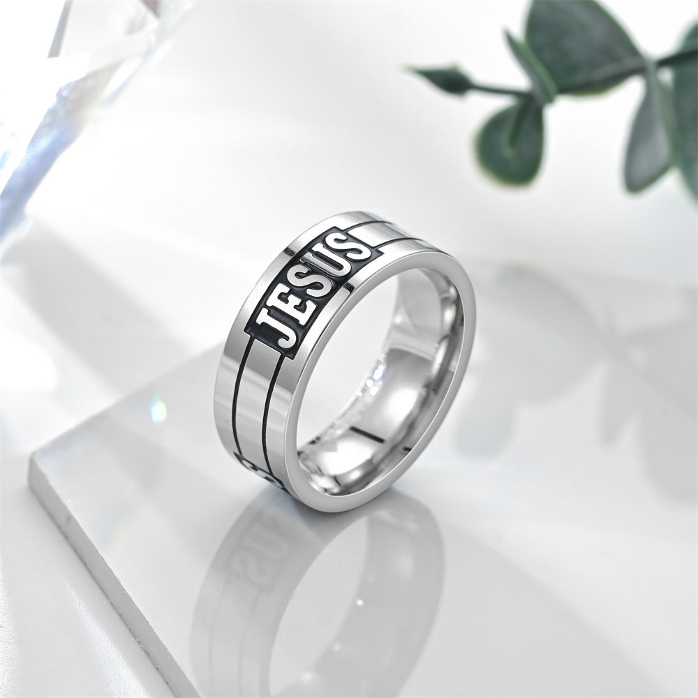 Men's Ornament Titanium Steel No Fading Corrosion Rings