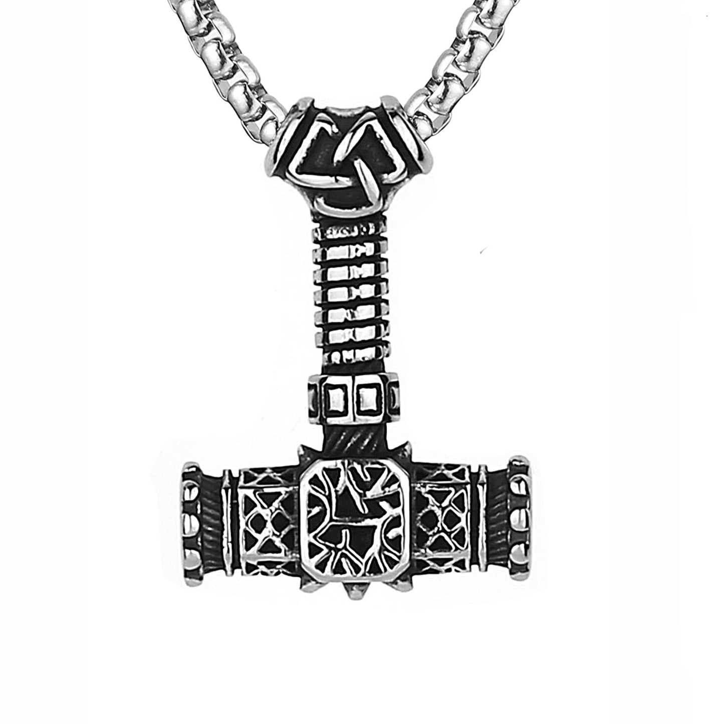 Titanium Steel Fist Solid Couple Clavicle Pendants