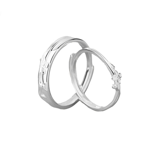 Lovesickness Lilac Couple Sterling Sier Pair Rings