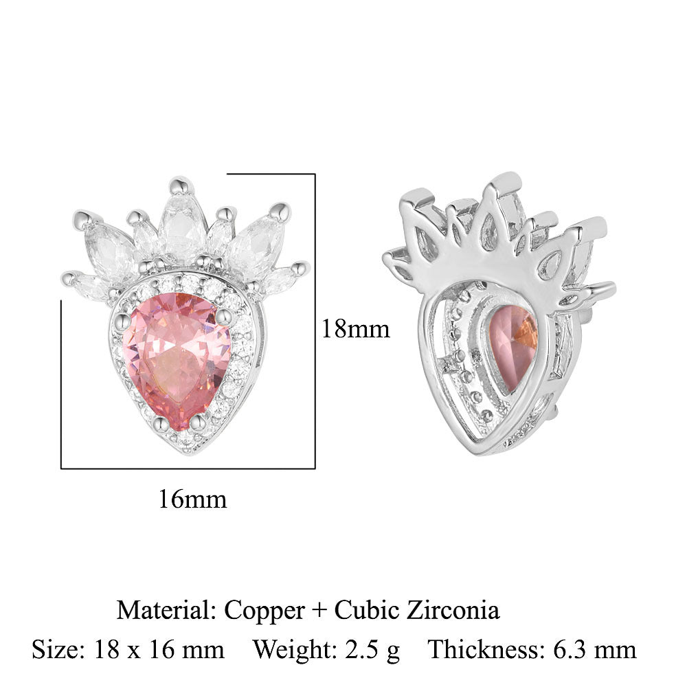 Zircon Copper Color Zirconium Micro Inlay Ornament Clavicle Pendants