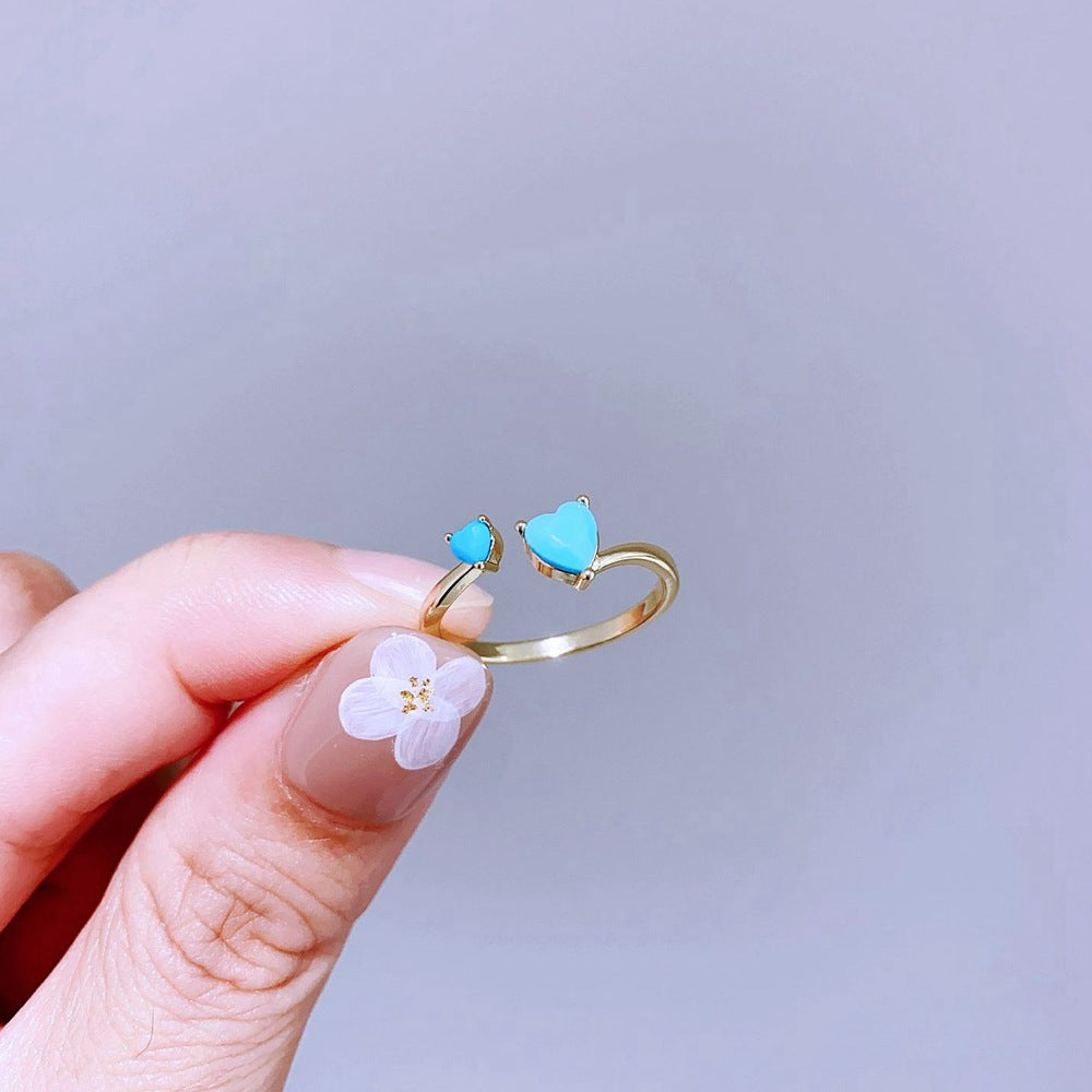 Light Luxury Minority Design Colorful Gemstone Rings