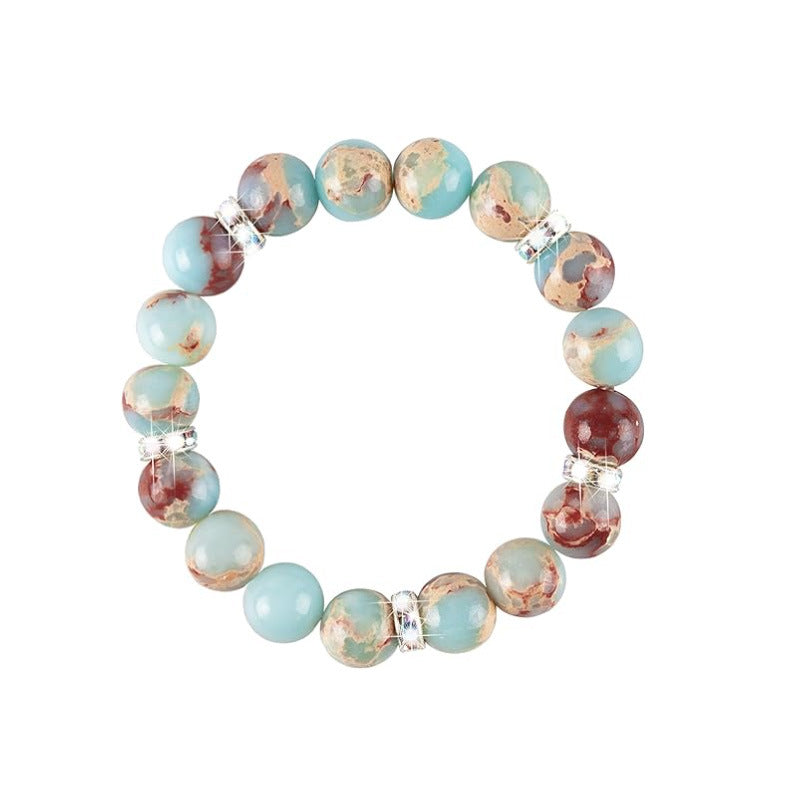 Classy Pink Zebra Hoop Elastic Beaded Bracelet