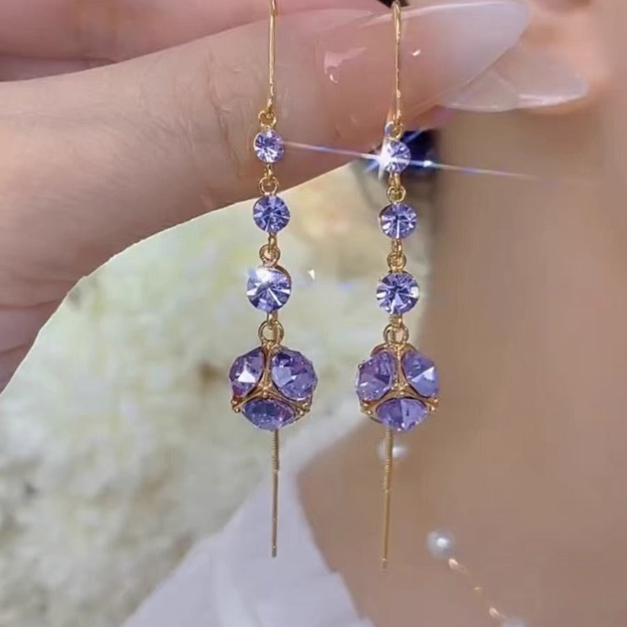 Opal Tassel Tide Chain Super Fairy Long Ear Line