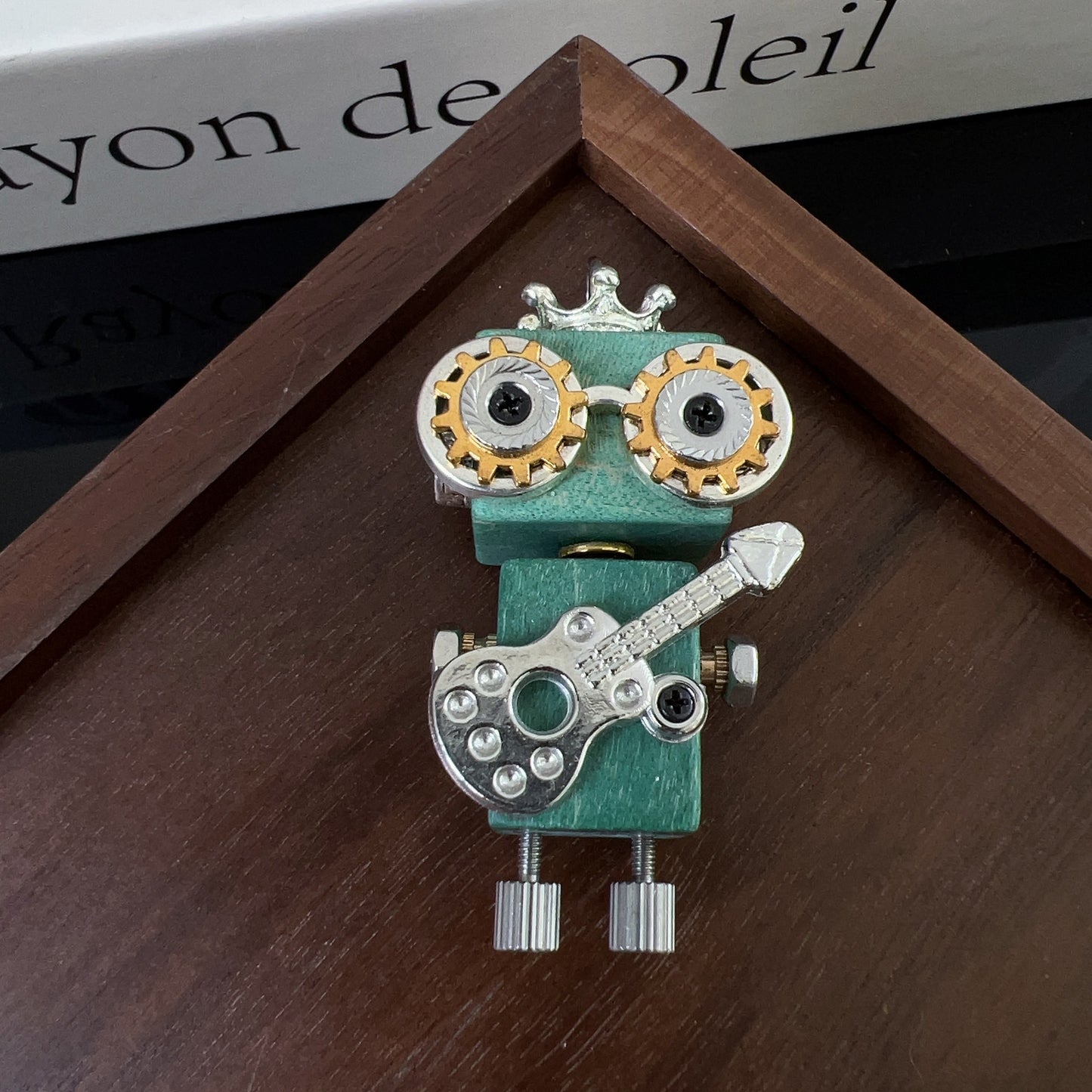 Style Wood Robot Birthday Present Cute Car Pendants