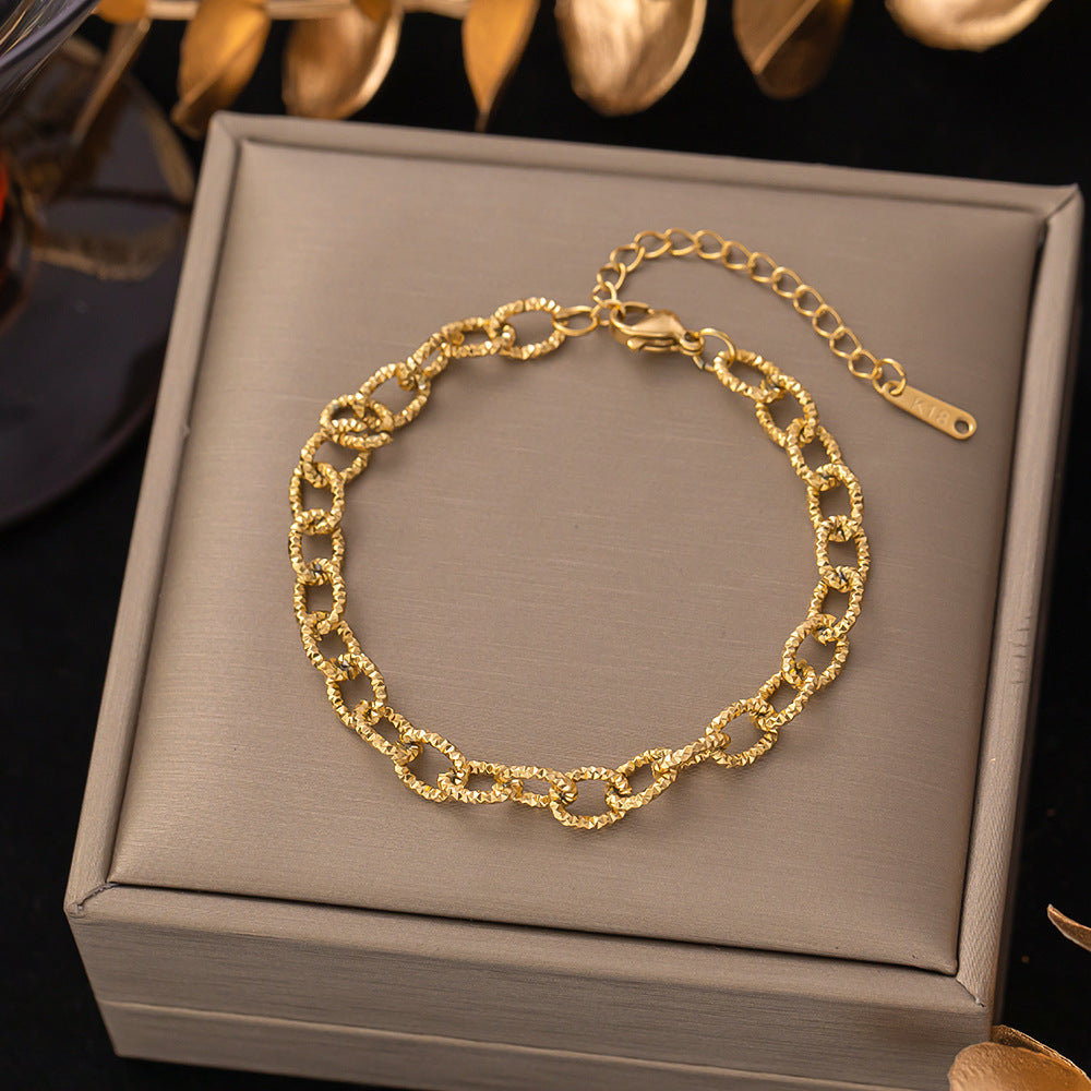 Women's Titanium Steel No Fading Simple Fashion For Trendy Light Luxury Bracelets