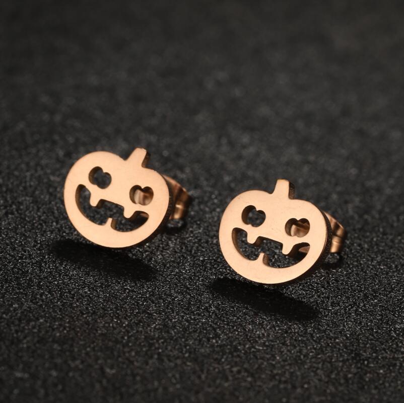 Women's & Men's Halloween Ghost Head Hollow Pumpkin Skull Earrings