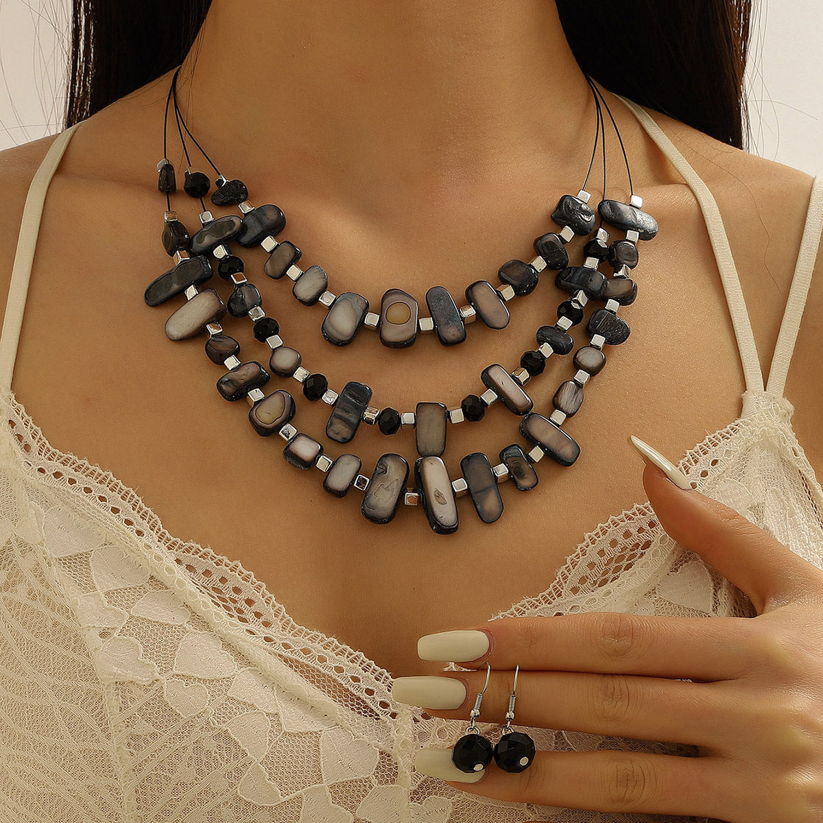 Colorful Beaded Turquoise Fashion Elegant High-grade Jewelry Set