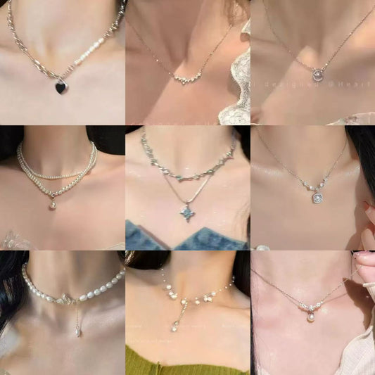 Women's Pearl Broken Sier For Summer Light Luxury Minority Sense Temperament Necklace