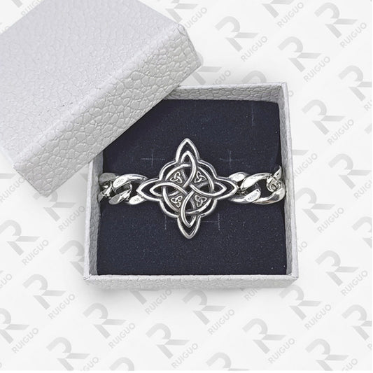 Men's Celtic Knot Skull Stainless Steel Cuban Cross Punk Retro Bracelets