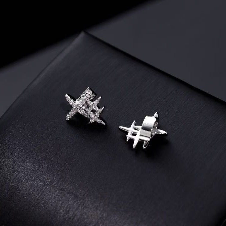 Metal Star Zircon Headset Button Wireless Clip Ear Buckle