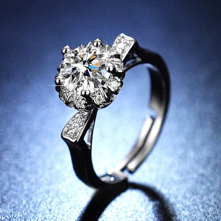 Women's Moissanite More Than Karat Imitation Diamond Rings